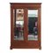 Wilhelminian Style Glass and Wood Wardrobe with Mirror 1