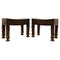 Tabourets Africains en Bois Sculpté, Set de 2 1