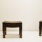 African Carved Wood Stools, Set of 2 7