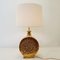 Goldene italienische Mid-Century Tischlampe aus Keramik 2