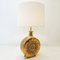 Goldene italienische Mid-Century Tischlampe aus Keramik 8