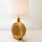 Mid-Century Italian Gold Ceramic Table Lamp 6