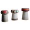 Hand-Painted Studio Ceramic Stools by Kat and Roger, Set of 3, Image 1