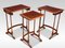 Walnut Parquetry Nesting Tables, 1890s, Set of 3 6