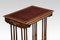 Walnut Parquetry Nesting Tables, 1890s, Set of 3 5
