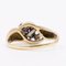 Vintage 14 Karat Gelbgold Diamantring, 1970er 6