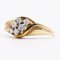 Vintage 14 Karat Gelbgold Diamantring, 1970er 4