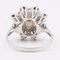 Vintage 14k White Gold Flower Ring with Pearl, Diamonds and Sapphires, 1960s 6