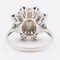 Vintage 14k White Gold Flower Ring with Pearl, Diamonds and Sapphires, 1960s, Image 6