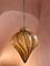 Lámpara colgante de cristal de Murano de vidrio ámbar, años 80, Imagen 5