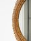 Mid-Century Round Rattan and Bamboo Wall Mirror with Chain, Italy, 1960s, Image 9