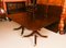 Vintage Mahogany Twin Pillar Dining Table attributed to William Tillman, 1980s 9