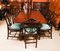 Mesa de comedor vintage y sillas Wheat Sheaf atribuidas a William Tillman, años 80. Juego de 13, Imagen 2
