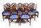 Vintage Three Pillar Mahogany Dining Table and Chairs, 1980s, Set of 15 14