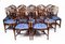 Vintage Three Pillar Mahogany Dining Table and Chairs, 1980s, Set of 15, Image 14
