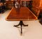 Vintage Three Pillar Mahogany Dining Table and Chairs, 1980s, Set of 15 4