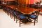 Vintage Three Pillar Mahogany Dining Table and Chairs, 1980s, Set of 15, Image 20