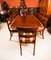 Vintage Three Pillar Mahogany Dining Table with Chairs, 1980s, Set of 15, Image 2