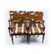 Vintage Drei-Säulen Mahagoni Esstisch mit Stühlen, 1980er, 15 Set 14