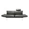 Postmodernes wandelbares Ds140 Sofa aus schwarzem Leder & Chrom von de Sede, 1980er 1