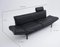 Postmodernes wandelbares Ds140 Sofa aus schwarzem Leder & Chrom von de Sede, 1980er 4