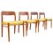 Mid-Century Danish Teak Model 75 Dining Chairs, 1960s, Set of 4, Image 1