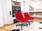 Vintage Red Leather Chair by Charles Pollock for Knoll, 1970, Image 7
