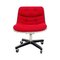 Vintage Red Leather Chair by Charles Pollock for Knoll, 1970, Image 1