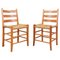 Swedish Pine Ladder Back Chairs with Rope Woven Seats, 1970s, Image 1