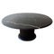 Vintage Marble and Ebonized Wood Oval Extendable Dining Table, 1980s 1