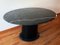 Vintage Marble and Ebonized Wood Oval Extendable Dining Table, 1980s 9