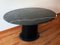 Vintage Marble and Ebonized Wood Oval Extendable Dining Table, 1980s, Image 9