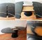 Vintage Marble and Ebonized Wood Oval Extendable Dining Table, 1980s 2