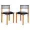 Vintage Black and Wooden Chairs by Kurt Thut for Dietiker, 1980s, Set of 4 6