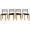 Vintage Black and Wooden Chairs by Kurt Thut for Dietiker, 1980s, Set of 4, Image 1