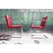 Rote Mid-Century Stühle von Ludwig Mies Van Der Rohe, 1970er, 4er Set 3