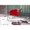 Vintage Chrome and Red Velvet Lounge Chair, 1970s, Image 2