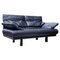 Vintage Black Leather Convertible Sofa Paolo Piva for B&B Italia, 1980s 1