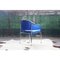 Fauteuil Vintage en Chrome Bleu Royal, 1980s 3