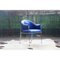 Fauteuil Vintage en Chrome Bleu Royal, 1980s 2