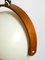 Space Age Ceiling Lamp with Teak Plywood Frame and Sperical Plastic Lampshade from Temde, 1960s, Image 7
