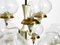 Brass and Glass Tulipan Chandelier by Hans Agne Jakobsson for Hans-Agne Jakobsson AB Markaryd, 1960s 11