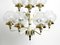 Brass and Glass Tulipan Chandelier by Hans Agne Jakobsson for Hans-Agne Jakobsson AB Markaryd, 1960s 6
