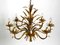 Large Gold-Plated Metal 8-Arm Chandelier by Hans Kögl, 1970s 4