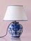 Blaue Vintage Tischlampe von Royal Delft Vase, 1974 4