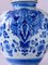 Blaue Vintage Tischlampe von Royal Delft Vase, 1974 5