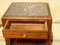 Art Deco Bedside Table in Walnut with Gray Marble 8