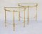 Mid-Century Neoclassical Brass and Glass Nightstands from Maison Baguès, 1950, Set of 2 5