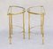 Mid-Century Neoclassical Brass and Glass Nightstands from Maison Baguès, 1950, Set of 2 2