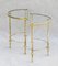 Mid-Century Neoclassical Brass and Glass Nightstands from Maison Baguès, 1950, Set of 2 3